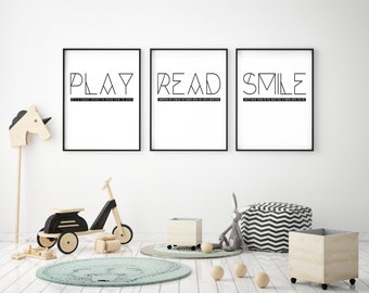 READ- Modern Home Decor Print- Black and White