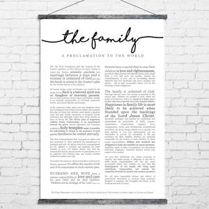 Family Proclamation Print on Premium Paper Cursive Title LDS image 7
