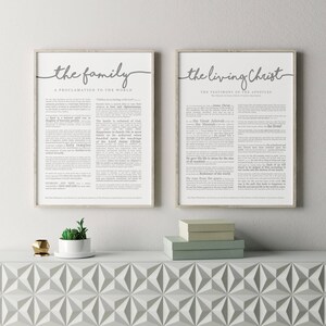 Family Proclamation Print on Premium Paper Cursive Title LDS image 3