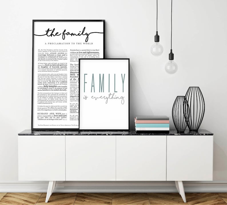 Family Proclamation Print on Premium Paper Cursive Title LDS image 6