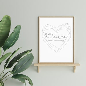 If Ye Love Me Keep My Commandments- John 14:15 Print