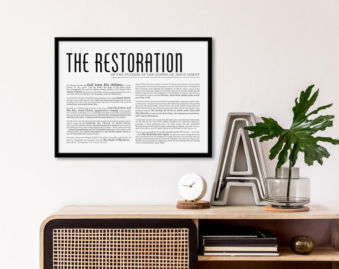 Custom Download: Family Proclamation, Living Christ, Restoration, Articles of Faith. Masculine Emphasized. Digital. Portrait & Landscape