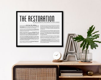 Horizontal Restoration Proclamation of the Church of Jesus Christ- Premium Print- Masculine