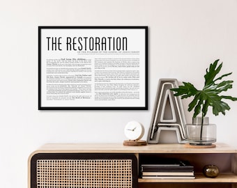 Horizontal Restoration Proclamation of the Church of Jesus Christ- Premium Print- Masculine