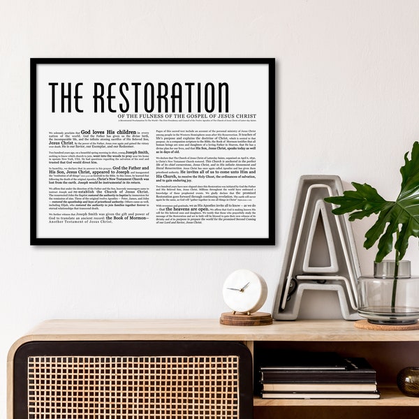 Horizontal Restoration Proclamation of the Church of Jesus Christ- Premium Print- Masculine