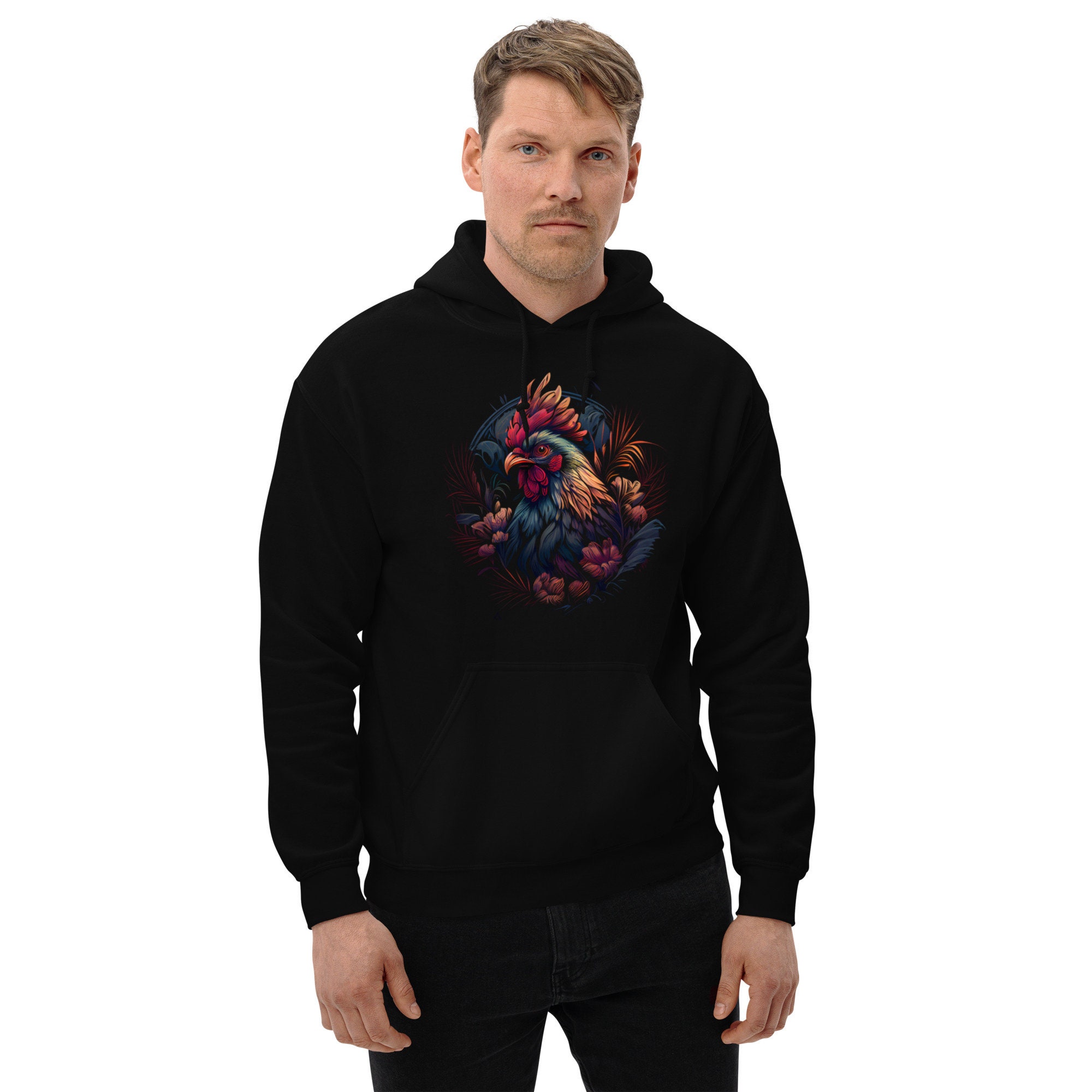 Rooster Hoodie - Etsy