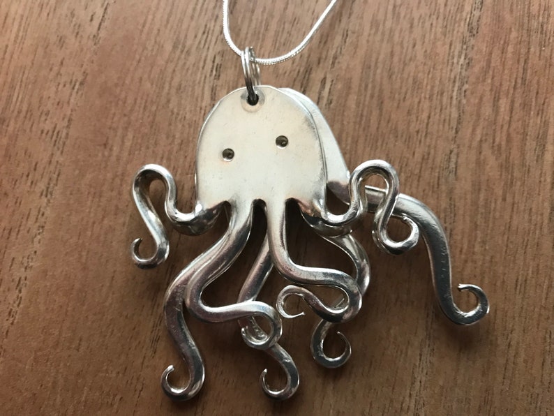 Octopus Fork Necklace. Olly Silverware Jewelry Silverware Etsy