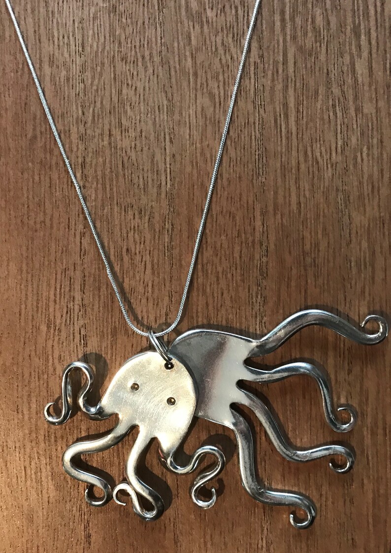 Octopus Fork Necklace. Olly Silverware Jewelry Silverware Etsy