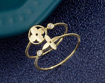 58.5/% of gold good luck charm bracelets handmade Au585 real gold Bracelet 14K gold solid beaded bee charm bracelet
