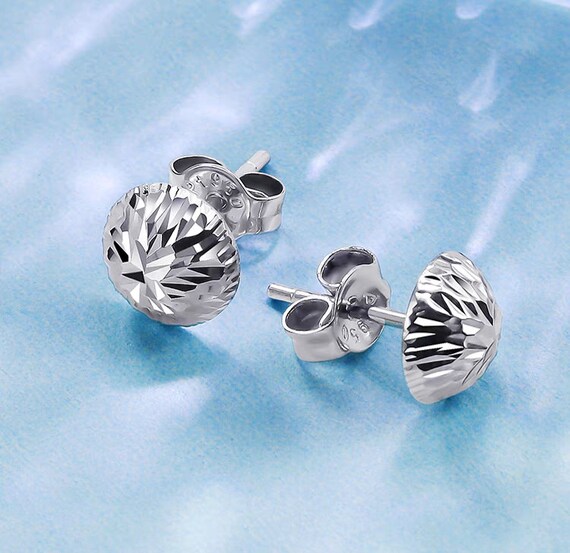 Solid Platinum PT950 Stud Earrings PT950 Stamped Platinum