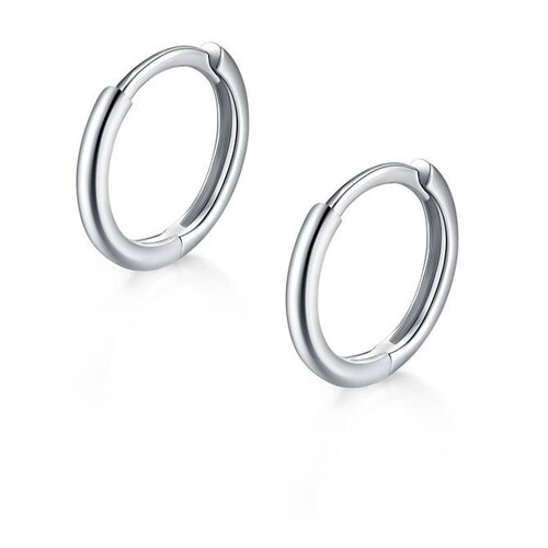 Solid Platinum PT950 Huggie Hoop Earrings Solid PT950 Stamped Etsy