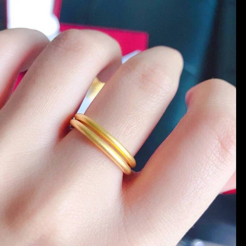 Genuine Pure Gold 24K Gold Solid Ring Au999 Gold 99 of Etsy Australia