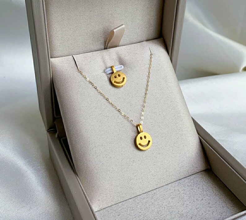 Genuine Pure Gold 9999 Gold 24K Gold Emoji Pendant Charm 18K Etsy