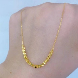 Genuine 18K gold solid phoenix charm chain, Au750 stamped, 75% of gold, Real K gold, 45CM long 18 inches, necklace