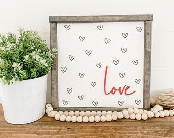 Valentines Day Decor | Valentines Day Wood Sign | Love Sign | Valentines Day Decorations | Valentines Day Decor Wood | Love Sign Wood