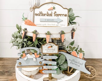 Easter Decor for Tiered Trays | Easter Tiered Tray Decor | Easter Tiered Tray | Easter Table Decor |  Easter Decor Farmhouse | Easter Decor