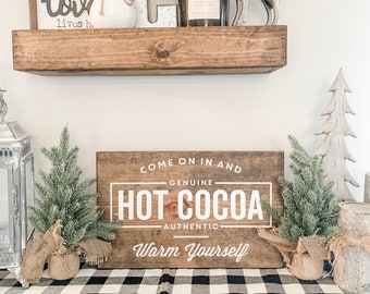 Hot Cocoa Sign | Hot Cocoa Bar Sign | Hot Chocolate Bar | Wood Signs | Farmhouse Signs | Rustic Signs | Farmhouse Decor | Hand Painted