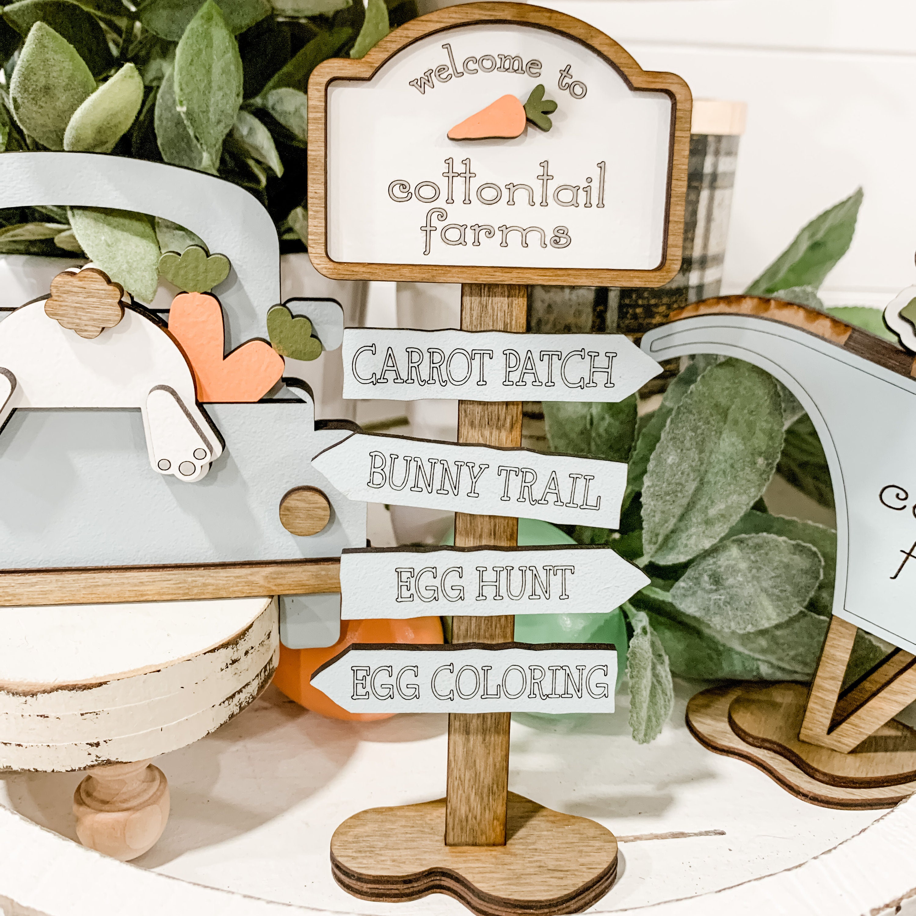 Easter Decor for Tiered Trays | Easter Tiered Tray Decor | Easter Tiered Tray | Easter Table Decor |  Easter Decor Farmhouse | Easter Decor