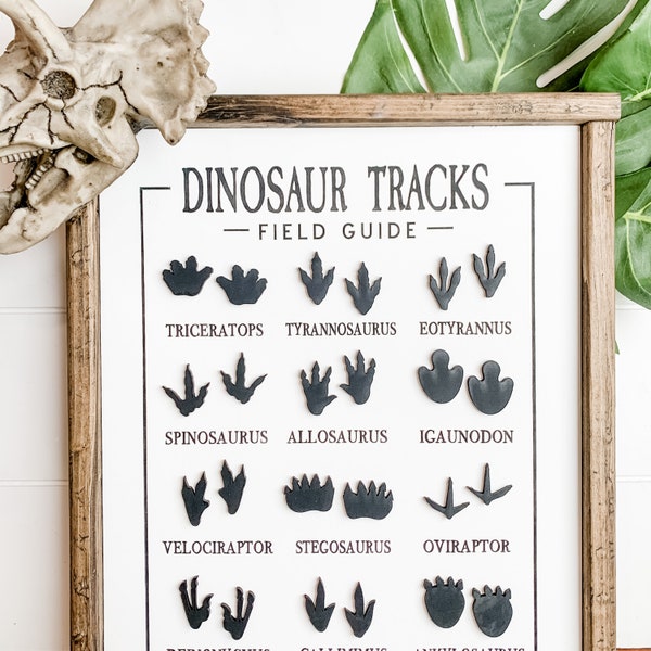 Dinosaur Decor | Dinosaur Wall Decor | Dinosaur Decor for Boys Room | Dinosaur Tracks | Dinosaur Tracks Sign | Dino Decor | Dino Wood Sign