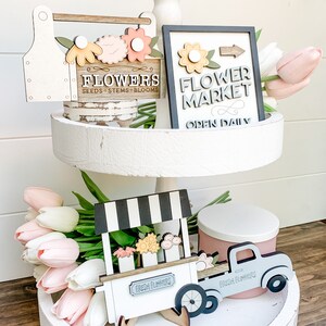 Spring Tiered Tray Decor | Spring Decor for Tiered Trays | Spring Tiered Tray | Spring Decor for Home | Spring Decor Bundle | Spring Decor image 2