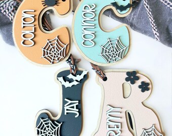 Personalized Halloween Basket Tag | Halloween Name Tag | Halloween Bag Tag | Halloween Tree Ornaments | Retro Halloween Gift Tags |Pinkoween
