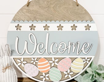 Easter Door Hanger | Spring Door Hanger | Easter Decorations for Home | Easter Decorations Outdoor | Easter Decorations for Door