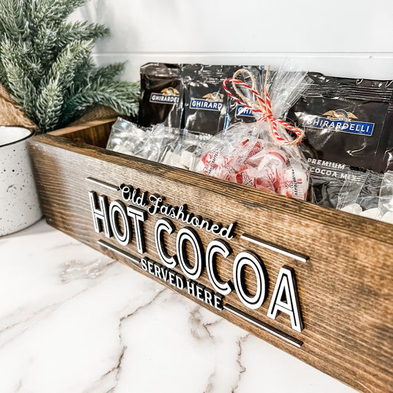 Hot Cocoa Bar | Hot Cocoa Bar Sign | Hot Cocoa Station | Hot Cocoa Tray | Teacher Gift | Women's Christmas Gift | Hot Chocolate|Winter Decor