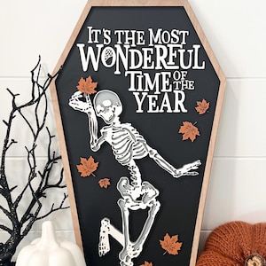 Halloween Decor for Home | Halloween Decor Indoor | Wonderful Time Skeleton | Skeleton Decor | Spooky Halloween | Table Decor | Mantel Decor