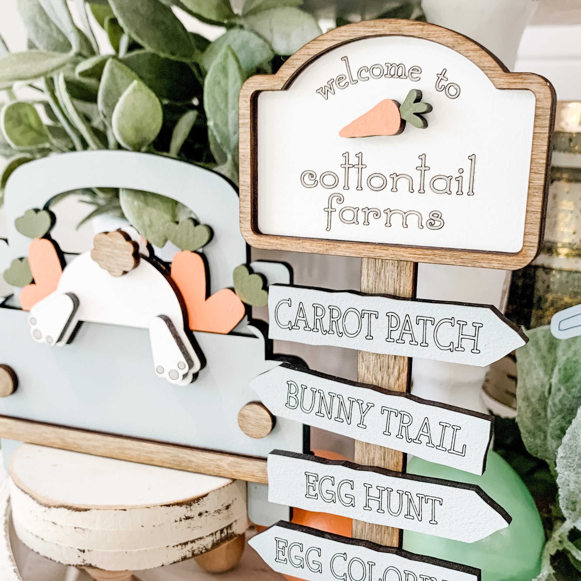 Easter Decor for Tiered Trays | Easter Tiered Tray Decor | Easter Tiered Tray | Easter Table Decor |  Easter Decor Farmhouse | Easter Decor