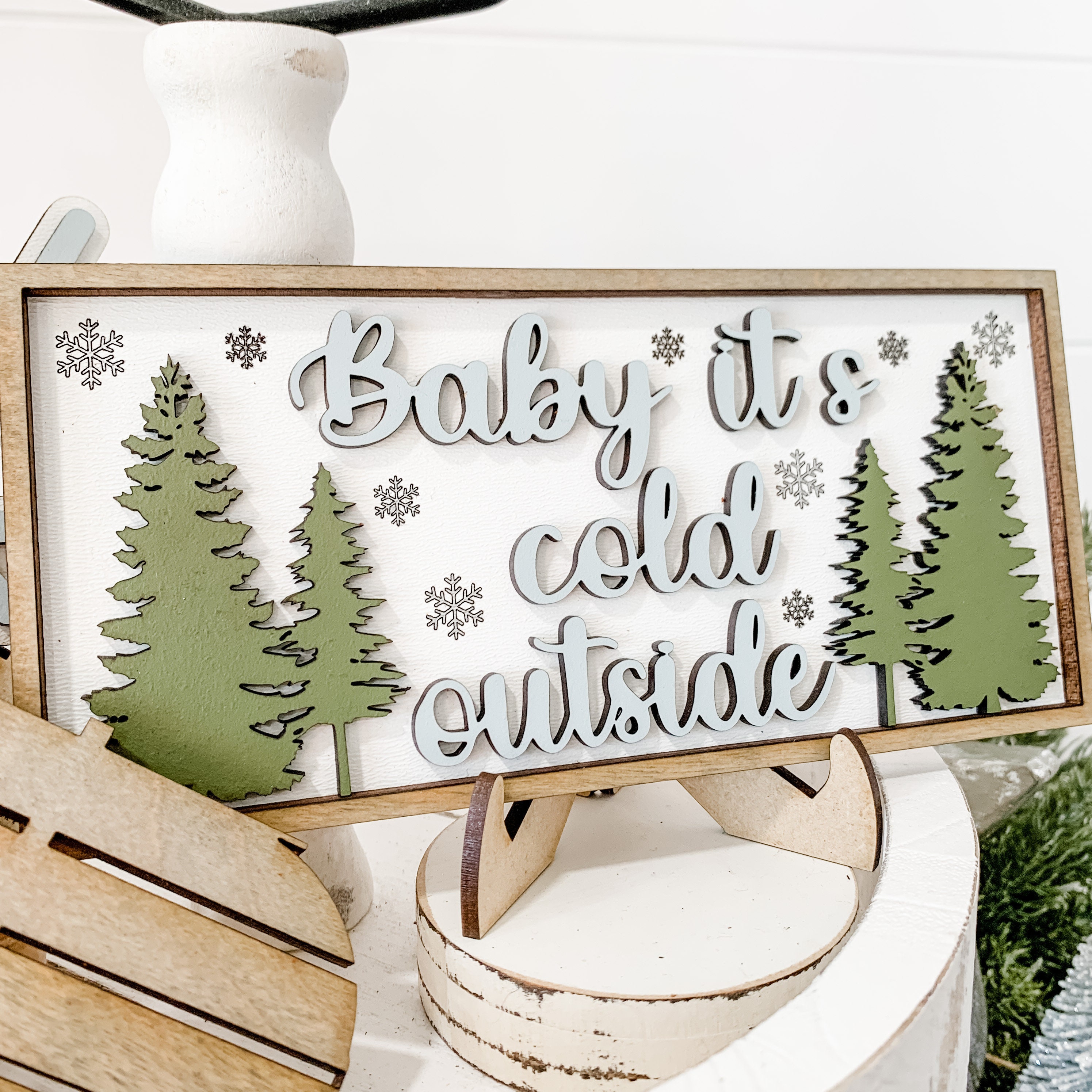 Fzu Wood Box Sign - "Not Bossy Just Aggressively Helpful" Desk Decor, 5 X 5 Inches, Wall Or Tabletop - View #8