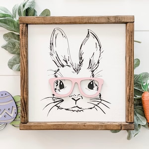 Easter Decor | Easter Decoration | Easter Wood Sign | Bunny Wood Sign | Farmhouse Sign | Easter Decor Bunny | Rustic Signs | 3D Sign