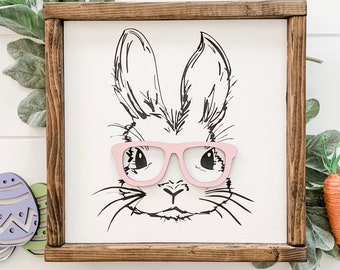 Easter Decor | Easter Decoration | Easter Wood Sign | Bunny Wood Sign | Farmhouse Sign | Easter Decor Bunny | Rustic Signs | 3D Sign