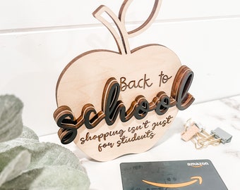 Back to School Teacher Gift | Back to School Gift | Teacher Gift Personalized | Teacher Gift Card Holder | 1st Day of School Gift