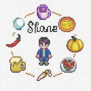 Shane Stardew Valley Cross Stitch - Etsy