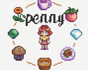 Penny Stardew Valley korsstygnsmönster