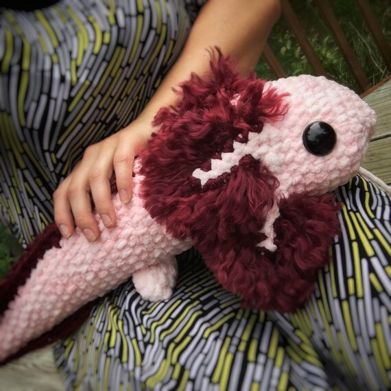 GIANT Axolotl Amigurumi Plush Dappled Pink - Etsy
