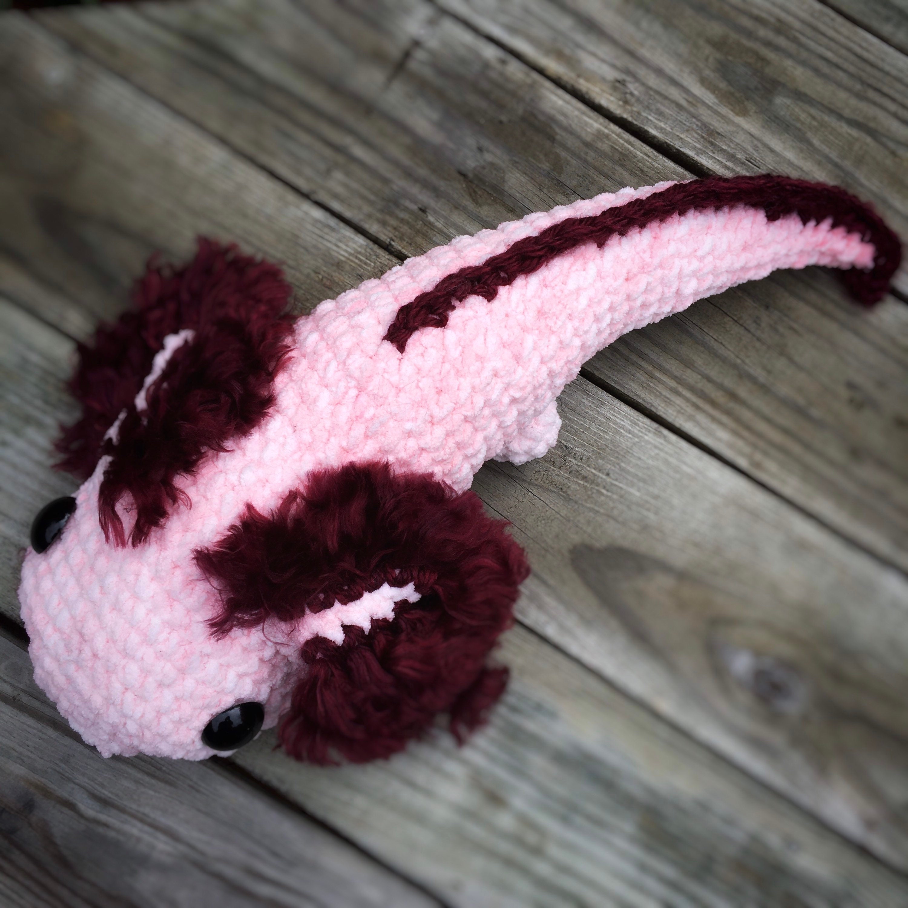 GIANT Axolotl Amigurumi Plush Dappled Pink - Etsy