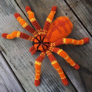 Plush Spider Tarantula Orange Baboon