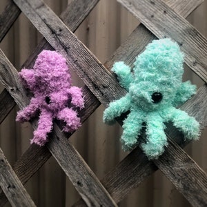 Tiny Fluffy Octopus Keychain Stuffie