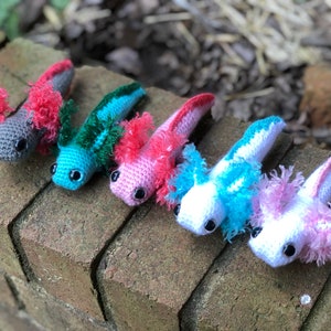 Crochet Axolotl Amigurumi Stuffie Plushie Toy
