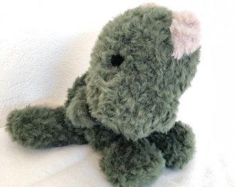 Green Crochet Dinosaur Plushie, Soft Stuffed Animal, Baby Gift, Florida Made