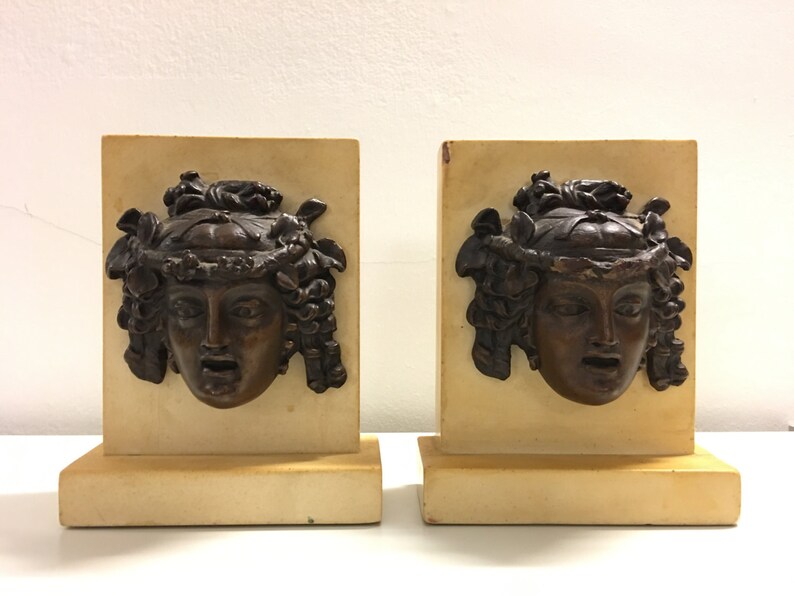 Bronze Head Bookends image 2