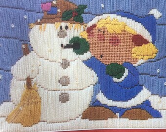 Vintage 1985 The Creative Circle Embroidery Kit Happiness is Homemade Help Wanted Live One Day At A Time