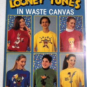 Leisure Arts Looney Tunes w Waste Canvas Ulotka 2564 Vintage 1994