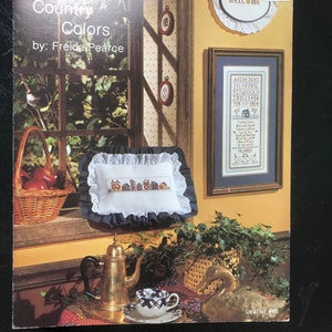 Freida Pearce, Country Colors, Ulotka nr 46, Vintage, Liczone, Wzór do haftu krzyżykowego