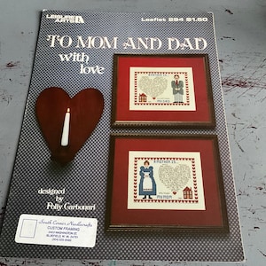 Leisure Arts To Mom and Dad with Love Leaflet 294 counted cross stitch chart