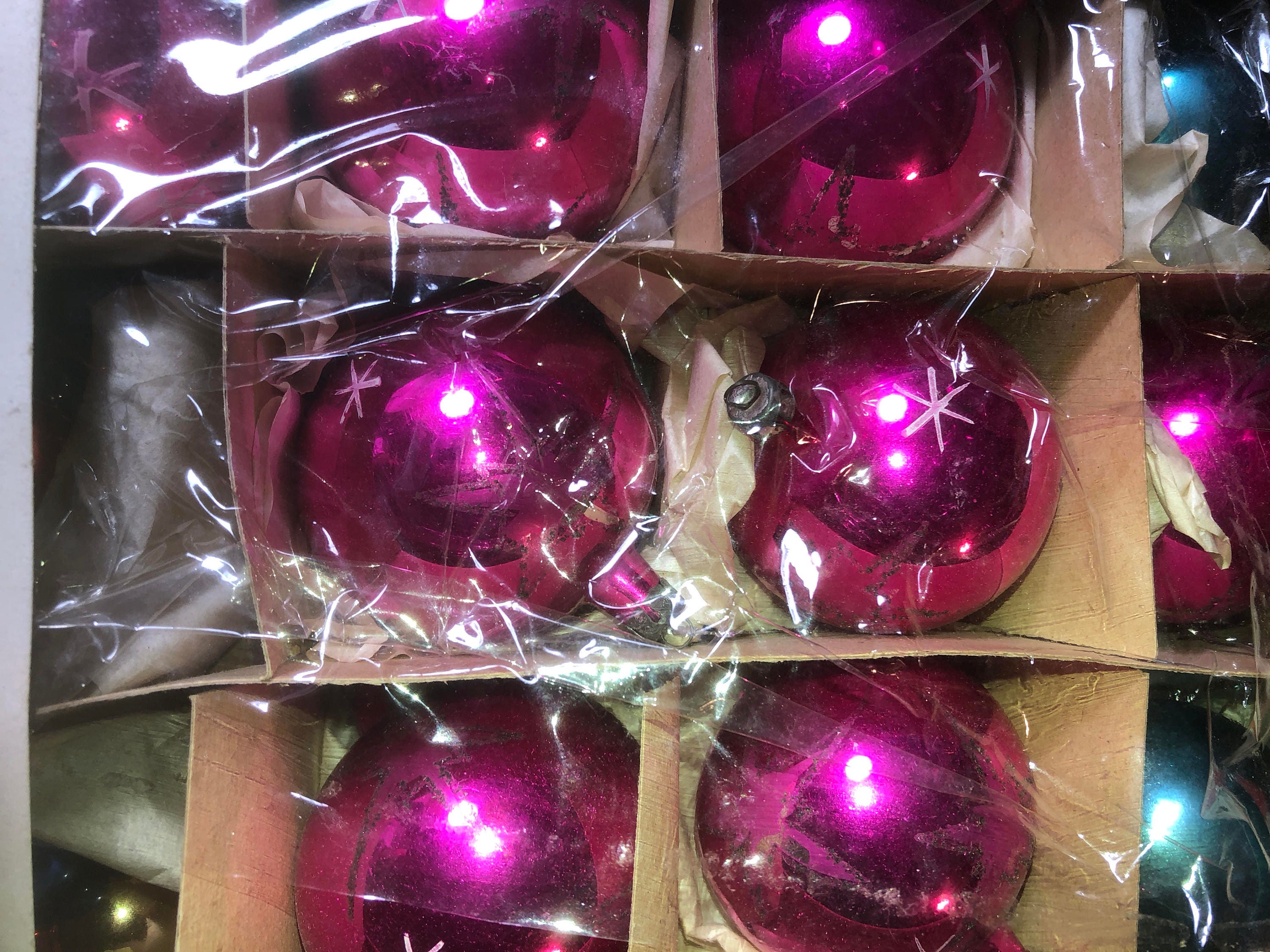 Fantasia Brand Glass Ball Vintage Christmas Tree Ornaments | Etsy