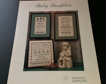 Heirloom Designs Barkraft Samplers Baby Samplers vintage counted cross stitch chart