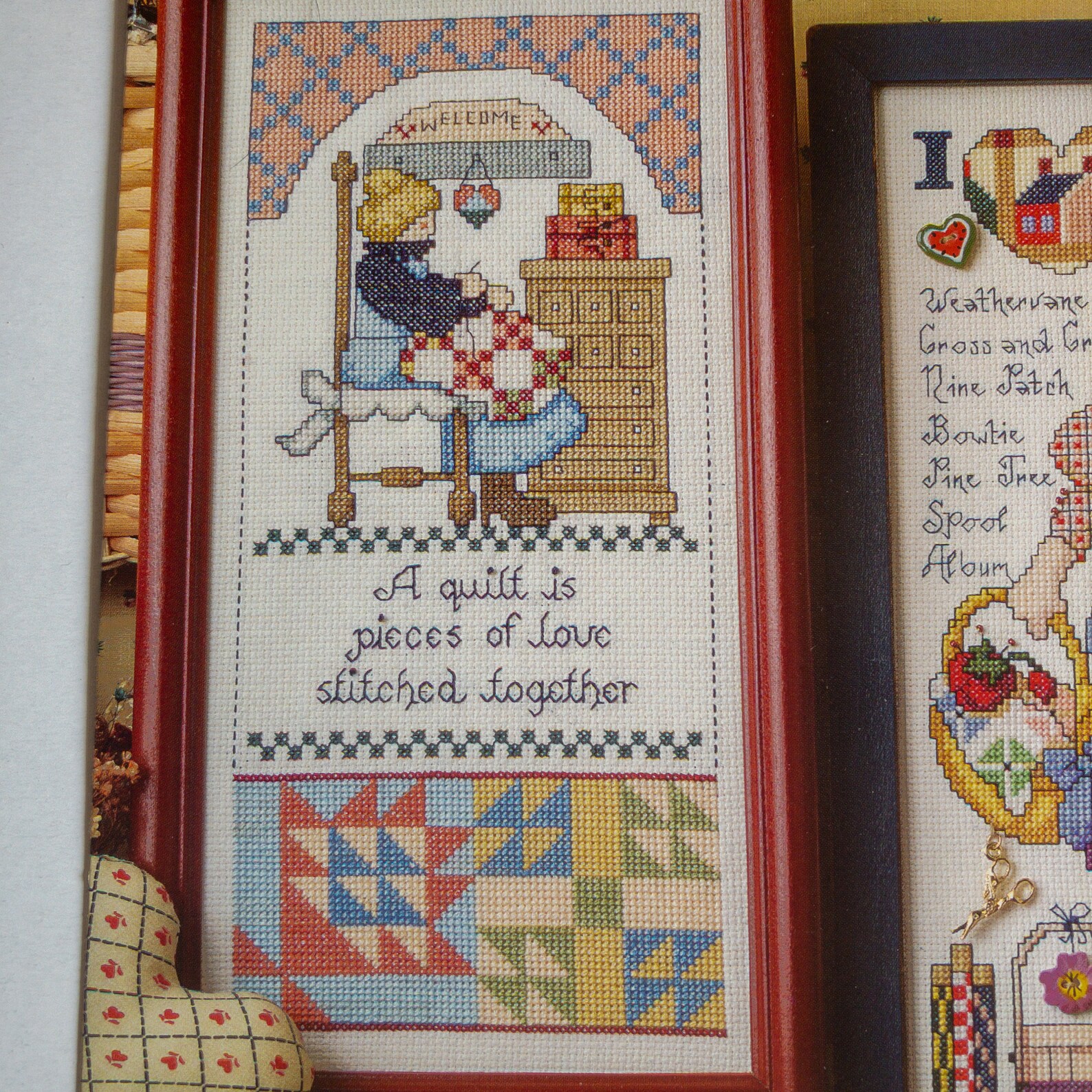 Jeremiah Junction I Love Quilts Vintage 1996 Counted Cross | Etsy