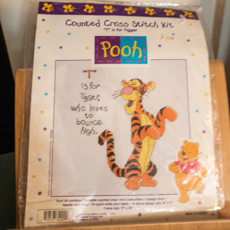 Disney Pooh Cross Stitch Kit* T is for Tigger Item # 34009